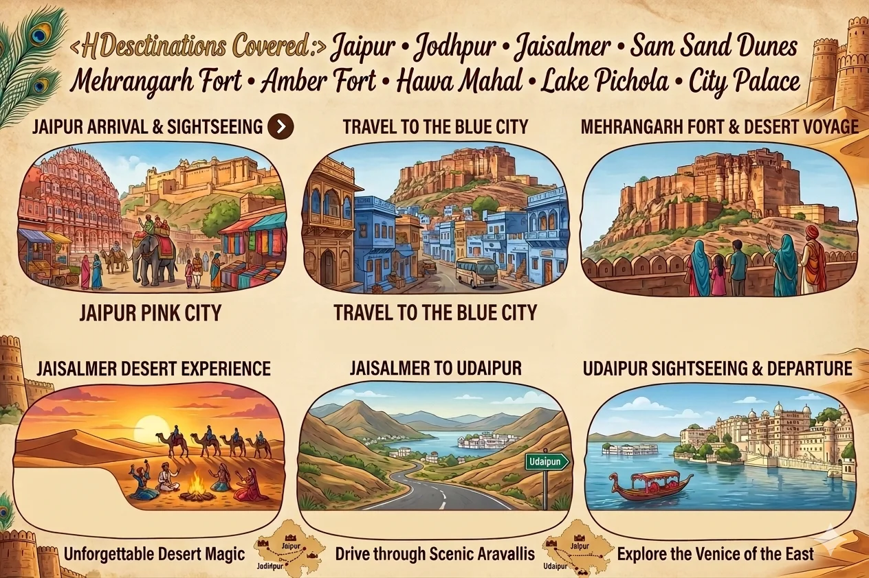 rajasthan premium tour package hawa mahal ajmer dargah mehrangarh jaisalmer jawai udaipur
