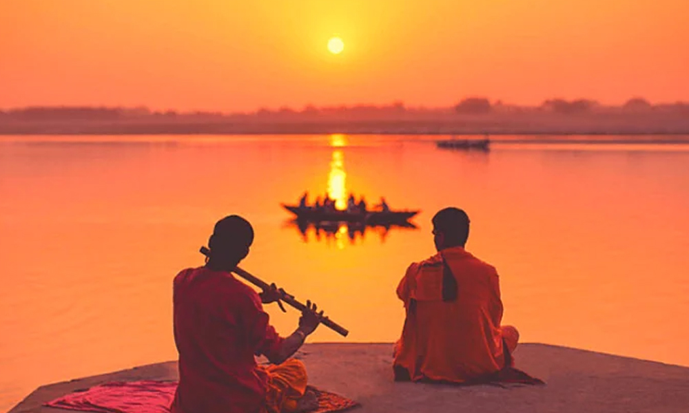 Sunrise boat ride on Ganges River Varanasi