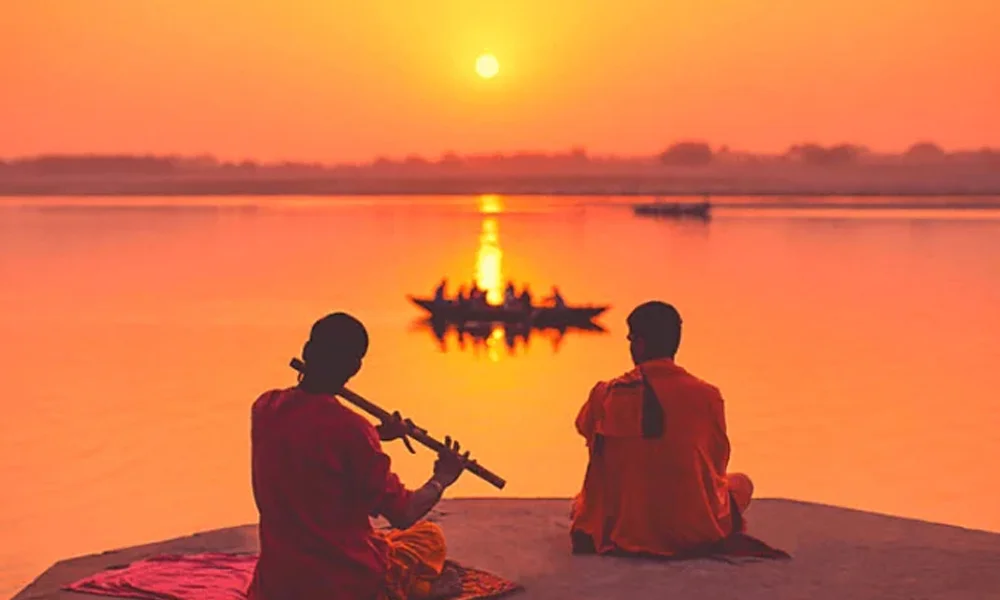 Sunrise boat ride on Ganges River Varanasi